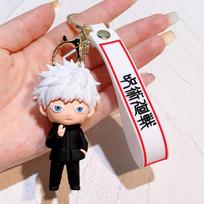 Jujutsu Kaisen Anime Raktų pakabukas Figūrėlė Gojo Satoru Itadori Yuji Individualus Raktų pakabukas Animacinis Juokingi Žaislai Dovana Draugams brown