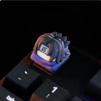 Naruto Figure Sasuke Uzumaki Naruto Sakura DIY Keycap Cute Cartoon Cross Mechanical Keyboard ESC Base Keycap Gift blue