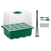 Seed Starter Tray With Grow Light,5 Pack Seed Starter Kit,Increase Germination Rate&Adjustable Humidity Seed Starter žalia