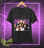 S Club 7 T-Shirt, 90s Retro Pop Dance Group Music Merch Shirt, SweaT-Shirts 3XL black