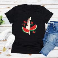 Camiseta Estampada Floral De Melancia Do Mapa Da Palestina M black