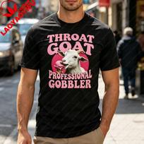 Throat Goat Professional Gobbler Funny Goat Ice Cream Tshirt Adult Humor Sarcastic Tshirt Unisexs Fashion Summer Casual Cotton Top 4XL white