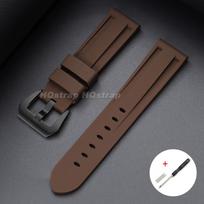 Naujas guminis laikrodžio dirželis 20mm 22mm 24mm 26mm Panerai Omega Universali apyrankė vyrams moterims Minkšta sportinė silikoninė apyrankė 24mm black