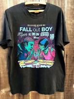 Vintage Washed Fall Out Boy Pop Punk Emo American Rock Band Banana Rib Cage Printed Cotton T-shirt Men Women Tee Summer Casual Fashion Clothing XL black