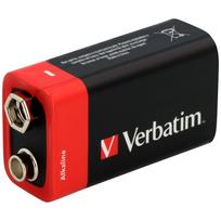 Verbatim Alkaline Battery 9V 6Lr61     1Pcs Black 49924
