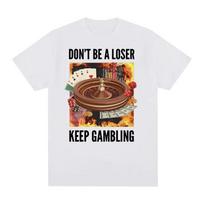 Casino Roulette Dice Cards Money Gambling Keep Gambling T-shirt XXXL brown