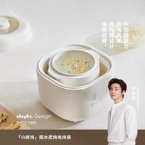 Olayks Instant Fresh Stew Mini Waterproof Stew Pot Clay White white