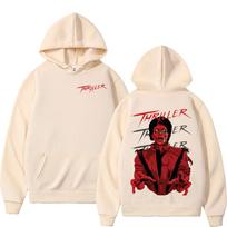 King Of Pop Michajackson Thriller Hoodies Men'S Women Harajuku Vintage Style Sweatshirts High Quality Casual Hoodie Pullovers S beige