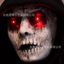 Nauja Helovino Demonų Žudiko Šviečianti Kaukė Vaiduoklių Namas Pabėgimo Kambario Rekvizitas Šventės Kamuolys Baisus Grim Reaperio Kaukė Demon Slayer glows red brown