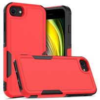 Armor Shockproof Case For iPhone 17E 17 e Heavy Duty Hybrid Silicone +PC Hard Protection Back Cover For iPhone 17 E Bumper Shell for iPhone 17E raudona