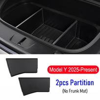 Front Trunk Mats for Tesla Model Y Juniper 2026-2025 Frunk Trunk Partition Boards Cargo Liner Trunk Organizer Travel Accessories black