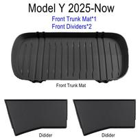 Front Trunk Mats for Tesla Model Y Juniper 2026-2025 Frunk Trunk Partition Boards Cargo Liner Trunk Organizer Travel Accessories