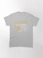 John Lennon Imagine Classic T-Shirt L viržių pilka spalva