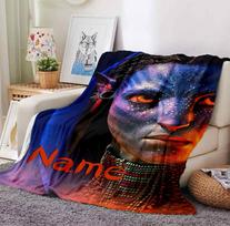 Custom Name Avatar World Flannel Blanket Throw Blanket Soft Warm Sofa Bed Decor Unique Gift 80cmx120cm