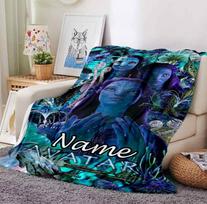 Custom Name Avatar World Flannel Blanket Throw Blanket Soft Warm Sofa Bed Decor Unique Gift 100cmx150cm