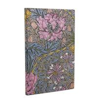 Paperblanks 2027 English Morris Pink Honeysuckle Mini Diary, Hardcover, DE1889-7 gray