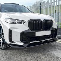 Blizgios juodos priekinio buferio lūpos spoileris BMW X5 G05 M Sport 2023-2024 gray