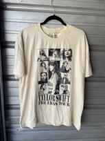 Taylor Swift The Eras Tour T-Shirt Beige Concert Graphic Tour Cities Adult XL XL gray