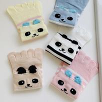5 poros moteriškų Ringle Panda pirštų sportbačių kojinių 5 pairs (excluding out of stock) gray