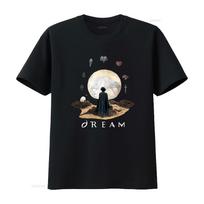 Smėlinukas Endless Dream Fit Neil Gaiman Morpheus Spausdinimas Laisvalaikio vintažinis Išplautas Minkštas vyriškas gatvės mada Stilingas M black
