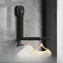 Wall-Mounted Folding Clothes Drying Rack with Suction Cup–Retractable,Portable, Space-Saving Laundry Rack for Bathroom & Balcony balta