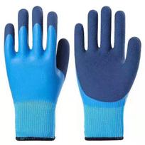 Lined Work Gloves for Cold Winter Outdoor Labor One Size blue