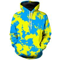 Colorful Tie-dye Graphic Hoodie Men Pop 3D Printed Sweatshirts Male Casual Overcoat Y2K Plus Size Casual Men Sportwear Harajuku M yellow