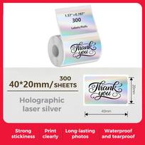1Roll 40X20Mm Laser Self Adhesive Thermal Paper For M110 M120 M200 M220 Munbyn Pm220 E210