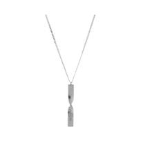 Maison Margiela Twisted Number Logo Bar Necklace Palladium ONE SIZE white
