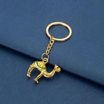 Retro Metal 3D Camel Keychain Dubai Style Pendant Key Ring Scratch Resistant Car Key Holder Souvenir Gift A2 black