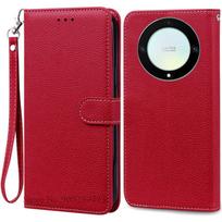 Dėklas Honor Magic5 Lite piniginė atverčiamas odinis telefono dėklas Honor Magic 5 Lite 5G stovas knygos viršelis Honor Magic5Lite Funda Honor Magic 5 Lite red