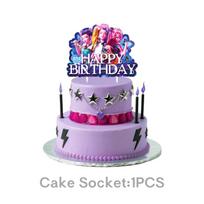 K Pop gimtadienio vakarėlio dekoravimo stalo reikmenų rinkinys - Servetėlės, staltiesė, vėliavėlė, popieriniai lėkštės, apyrankės-pliaukštelė, antspaudai, kūdikio sutiktuvių reikmenys