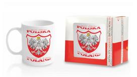 white ceramic mug Poland eagle on the coat of arms