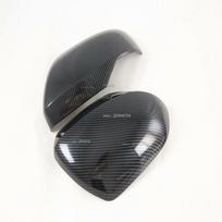 For Mitsubishi Pajero Sport For Montero Sport - Chrome Door Side Mirror Cover Trim Rear View Cap Overlay Molding Garnish Carbon Fiber