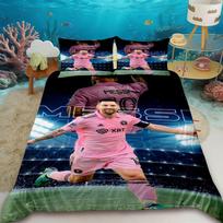 Duvet Cover Lionel Messi Football Superstar Bedding Set Printed Duvet Cover Bedding Set Soft King Full Size Bedding Set For Boy EU Single 135x200cm