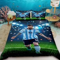 Duvet Cover Lionel Messi Football Superstar Bedding Set Printed Duvet Cover Bedding Set Soft King Full Size Bedding Set For Boy AU Single140x210cm