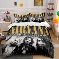 Nirvana Grupės Albumo Viršelio Meno Patalynės Antklodės Užvalkalų Rinkinys Antklodės Užvalkalas Pagalvės Užvalkalai  (1*Antklodės užvalkalas, 2*Pagalvių užvalkalai, be antklodės įdaro) 240x220cm