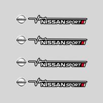 4 vnt. Automobilio priekinio ir galinio valytuvų lipdukai Langų bagažinės dekoracija Nissan Sylphy N7 Teana Qashqai Note J10 J11 Navara Juke GTR Tiida black