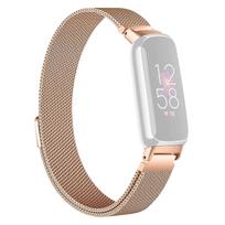 Smart Watch Band for Fitbit Inspire 3 Stainless Steel Magnetic Milanese Metal Mesh Strap - Rose Gold Gold įvairiaspalvis