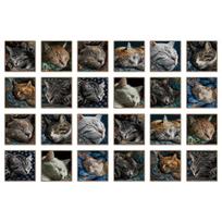 24 Vnt. Europos stiliaus plytelių sienos lipdukas Lipnus virtuvės vonios dekoratyvinis plytelių lipdukas Blizgus kristalinis sienos lipdukas 10*10cm*24PCS