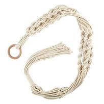 Macrame augalų pakabos Kabantys krepšelis Pakabinamas augalų laikiklis Bohemian Decor Plant One Size white