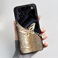 Telefono dėklas ZTE Blade A76 4G Z2474 Dėklas Madingas Drugelis Gėlė Juodas Minkštas Galinis Dangtelis ZTE Blade A74 BladeA74 4G Bamperis ZTE Blade A76 4G