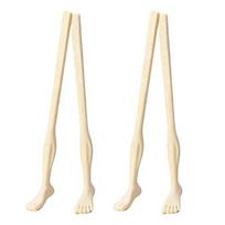 1 pora pėdos formos valgymo lazdelių su šiaudeliu Kūrybiškos plastikinės valgymo lazdeliės Daugkartinio naudojimo virtuvės įrankis Namų virtuvei, restoranui 2pair beige
