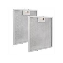 2 Pack Range Hood Grease Panels 13.56 x 13.69 Inch Metal Perforated Design 1 white