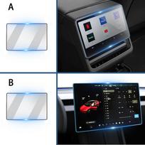 Tempered Glass Screen Protector for Tesla Model 3 Highland 2024 and Model Y Juniper 2025+ Center Control Rear Touch Screen for rear and center juoda