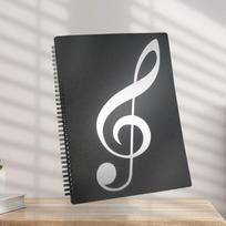 40 Pages Multi-layer Music Score Folder Flexible A4 Sheet Music Folder  Paper Sheet juoda/sidabras