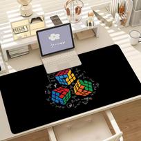 Game R-Rubik C-Cube Mouse Pad Anti Slip Rubber Edge Locked Thickened Laptop Gaming Desk Mat 30x60cm gray