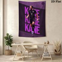 Harry Kane Icon  Wall Hanging Printed Fabric Blanket Decorative Tapestries for Bedroom Living Room Home Decor 100cm x 150cm white
