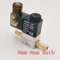 12V 24V 220V Pneumatic Electric Solenoid Valve 2 Position 2 Port Normally Closed Air Magnetic Valve 6mm 8mm Hose Barb Connection Ventilation Valves 4 8mm-8mm Barb DC12V
