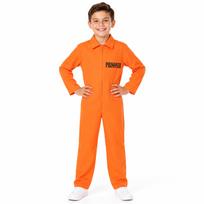 Unisex Helovino Cosplay Kostiumai: Geltonas kalinio uniformos komplektas suaugusiems ir vaikams Large orange
